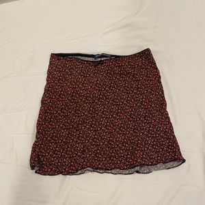 Brandy Melville red floral sephira skirt